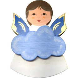 Magnetpins 3er-Set - Engel mit Herz, Stern, Wolke - Blaue Flügel - 7,5 cm