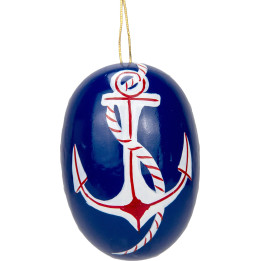 Easter Egg with Anchor - 5,5 cm / 2.2 inch