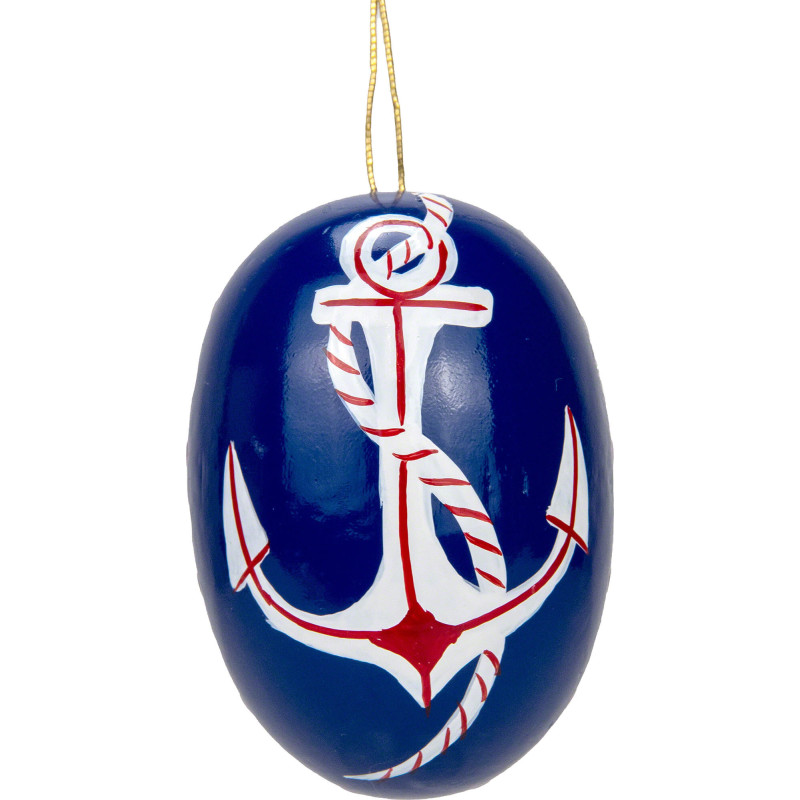 Easter Egg with Anchor - 5,5 cm / 2.2 inch