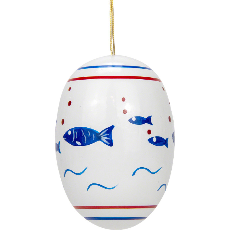 Easter Egg with Fishes - 5,5 cm / 2.2 inch
