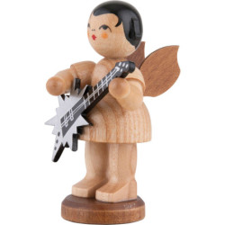 Angel with Star Guitar - natur - 9,5 cm / 3.7 inch
