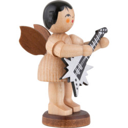 Angel with Star Guitar - natur - 9,5 cm / 3.7 inch