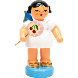 Angel with Lollipop - Blue Wings - Standing - 6 cm / 2.4 inch