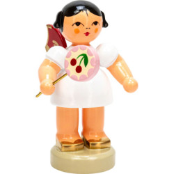 Engel mit Lolli - Rote Flügel - stehend - 6 cm