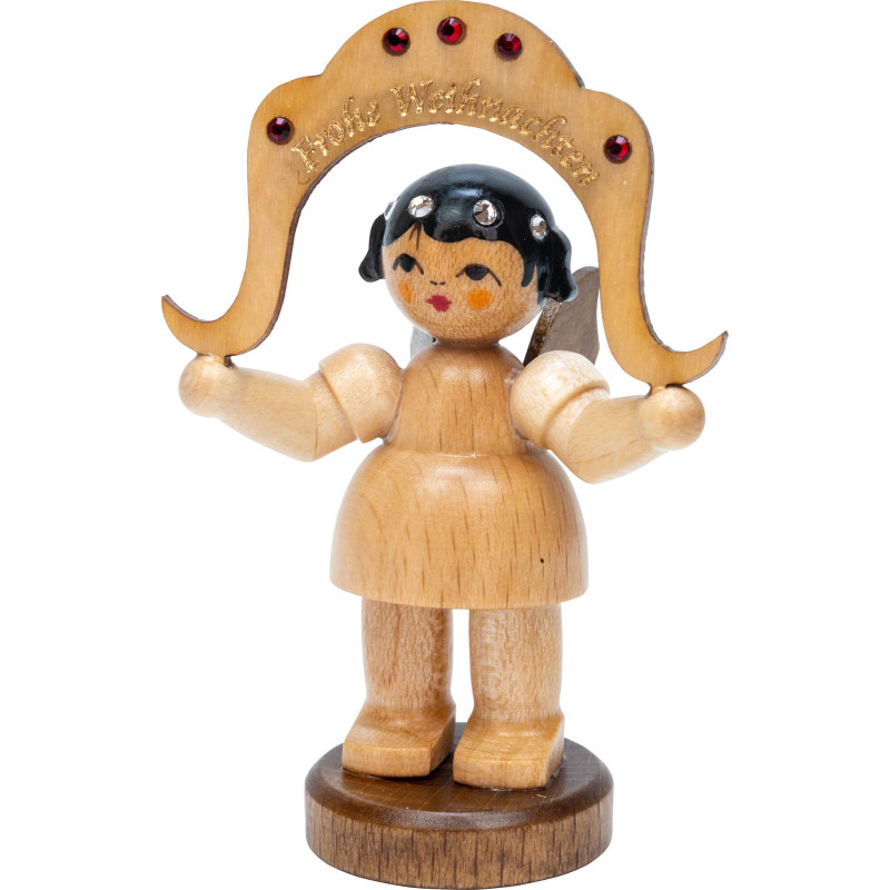 Angel "Frohe Weihnachten" ("Merry Christmas") - Swarovski Edition - Natural Colors - Standing - 7 cm / 2.8 inch