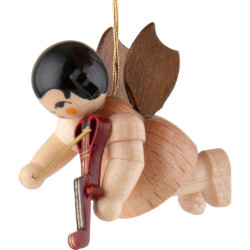 Tree Ornament - Angel with E-Violin - Natural Colors - Floating - 5,5 cm / 2.2 inch