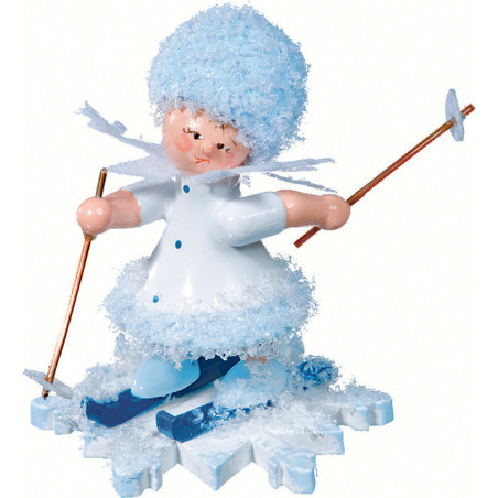 Schneeflöckchen mit Ski - 5 cm