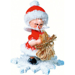 Snowflake as Santa Claus - 5 cm / 2 inch
