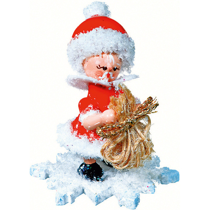 Snowflake as Santa Claus - 5 cm / 2 inch