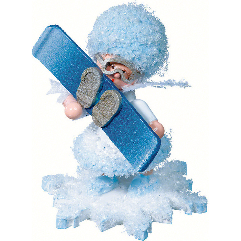 Snowflake with Snowboard - 5 cm / 2 inch