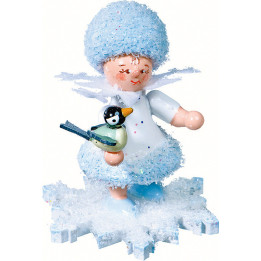 Snowflake with Little Bird - 5 cm / 2 inch