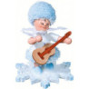 Snowflake with Guitar - 5 cm / 2 inch