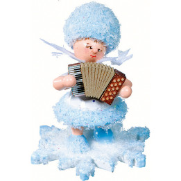 Schneeflöckchen mit Akkordeon - 5 cm