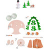 Handicraft Set - 1-Tier Pyramid - Snowman - 18 cm / 7.1 inch