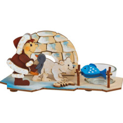 Handicraft Set - Tea Light Holder - Eskimo - 8 cm / 3.1 inch