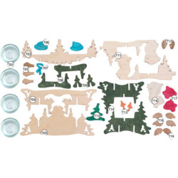 Handicraft Set - Tea Light Holder - Birds - 15 cm / 5.9 inch