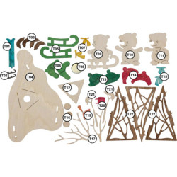 Handicraft Set - Smoking Campfire with Snowmen - 11 cm / 4.3 inch