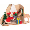 Bastelset Rauchhaus Weihnachtsmann mit Elch - 11 cm