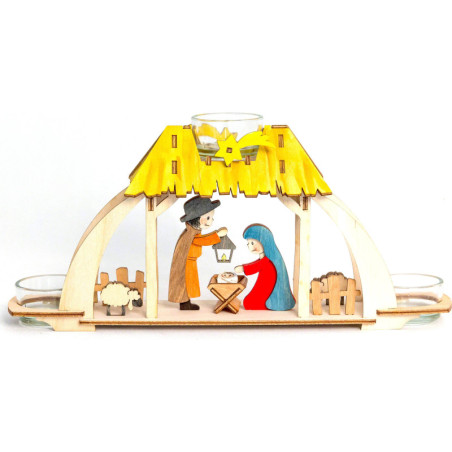 Handicraft Set - Tea Light Holder - Nativity - 13 cm / 5.1 inch