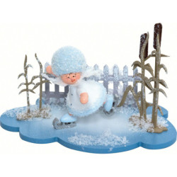 Schneeflöckchen Schlittschuhfahrer - 10x7x6 cm