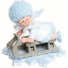 Schneeflöckchen mit Schlitten - 5 cm