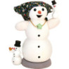Räuchermännchen Schneefrau mit 2 Kindern - 13 cm