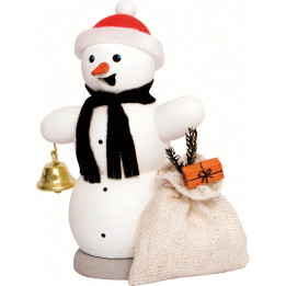 Smoker - Snowman with Present Sleigh - 13 cm / 5.1 inch