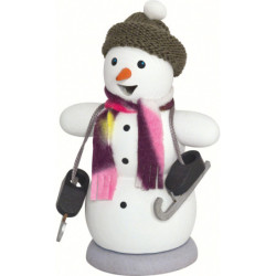 Smoker - Snowman with Ice Skates - 13 cm / 5.1 inch