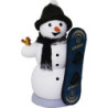 Räuchermännchen Schneemann mit Snowboard - 13 cm