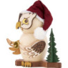 Räuchereule Weihnachtsmann - 15 cm