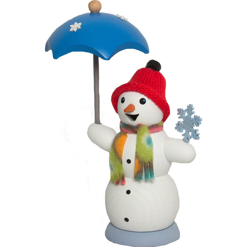 Smoker - Snowwoman with Umbrella - 13 cm / 5.1 inch