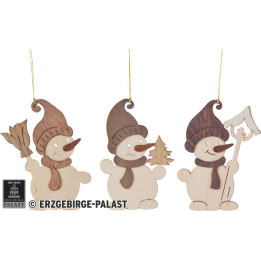 Tree Ornament - Snowman - Set of 6 - 7 cm / 2.8 inch