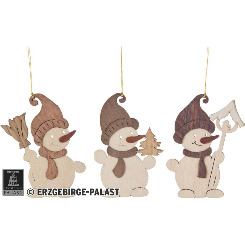 Tree Ornament - Snowman - Set of 6 - 7 cm / 2.8 inch