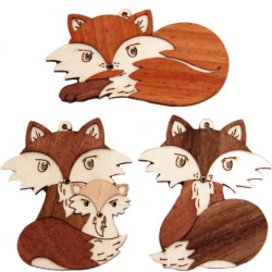 Christbaumschmuck Fuchs - 6er-Set - 7 cm