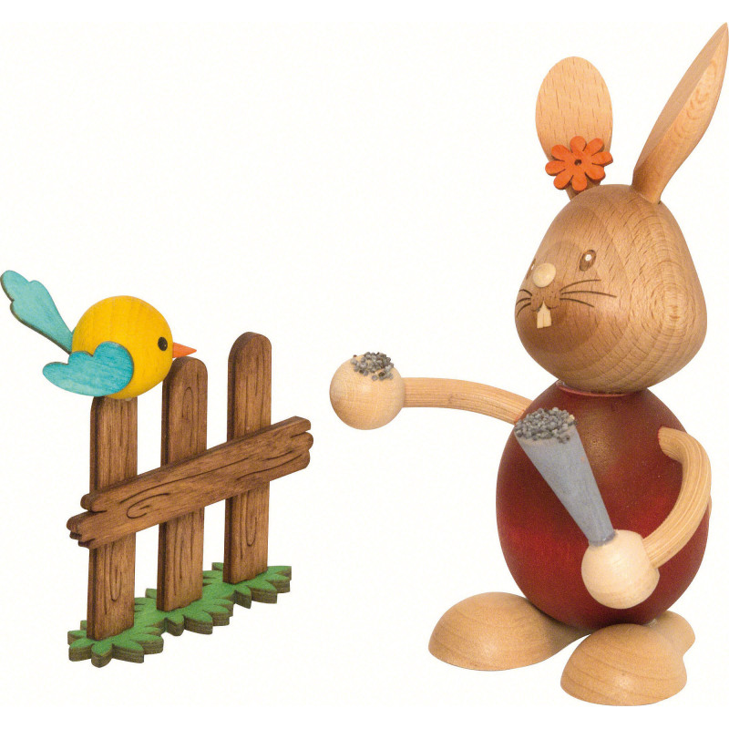 Stupsi Hase mit Vogel - 12 cm