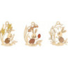 Osterschmuck Stupsi mit Blumen 6er-Set - 6,5 cm
