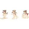 Christbaumschmuck Schneemann Sportler - Skifahrer & Co - 6er-Set - 7 cm
