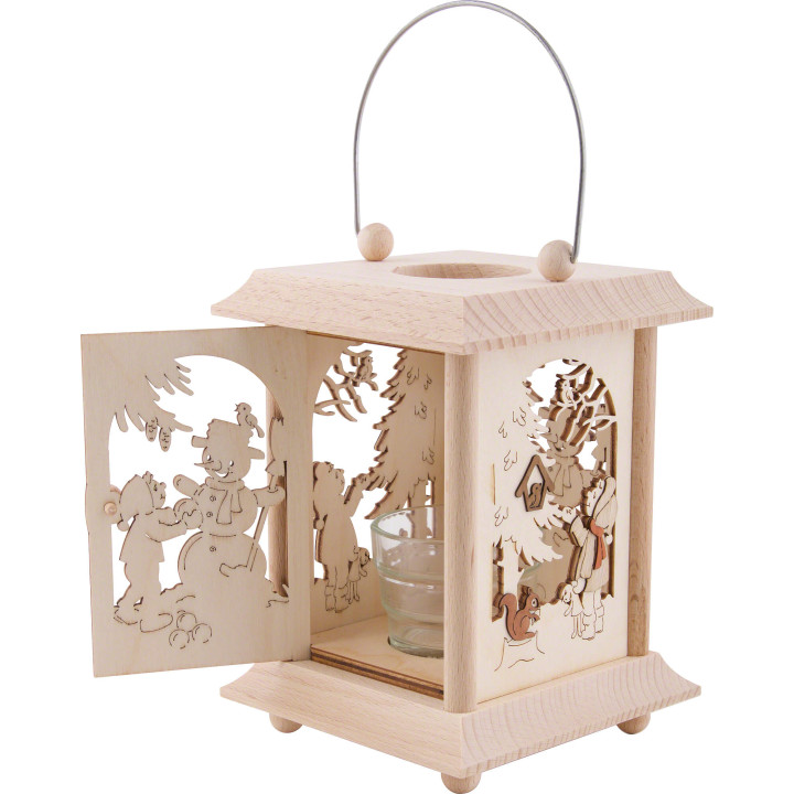 Tischlaterne Winterkinder - 24 cm
