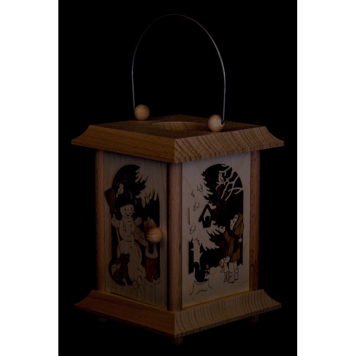 Tischlaterne Winterkinder - 24 cm