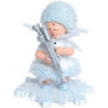 Schneeflöckchen mit Schalmei - 5 cm