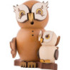 Smoker - Owl with Child - 15 cm / 5.9 inch