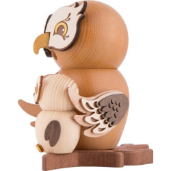 Smoker - Owl with Child - 15 cm / 5.9 inch
