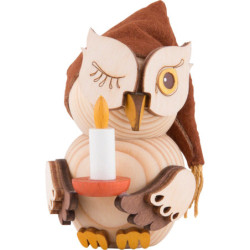 Mini-Eule Schlafmütze - 7 cm