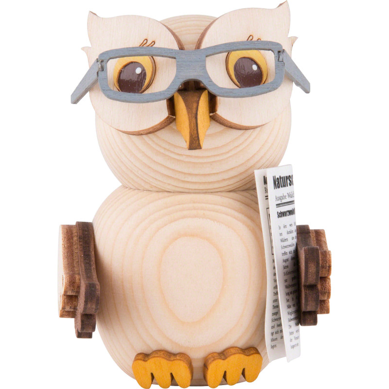 Mini Owl with Glasses - 7 cm / 2.8 inch