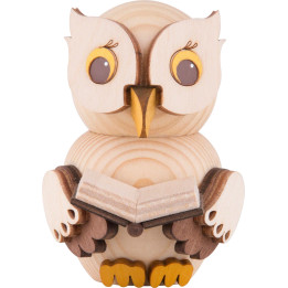 Mini-Eule mit Buch - 7 cm