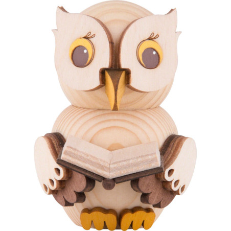 Mini-Eule mit Buch - 7 cm