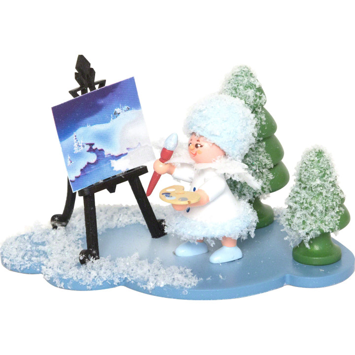 Schneeflöckchen mit Staffelei - 5 cm