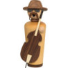 Räuchermännchen Meisterstück "Bassist" - 17 cm