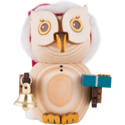 Mini Owl Santa - 7 cm / 2.8 inch