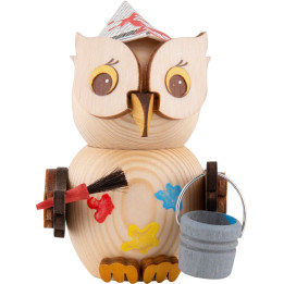 Mini Owl Painter - 7 cm / 2.8 inch